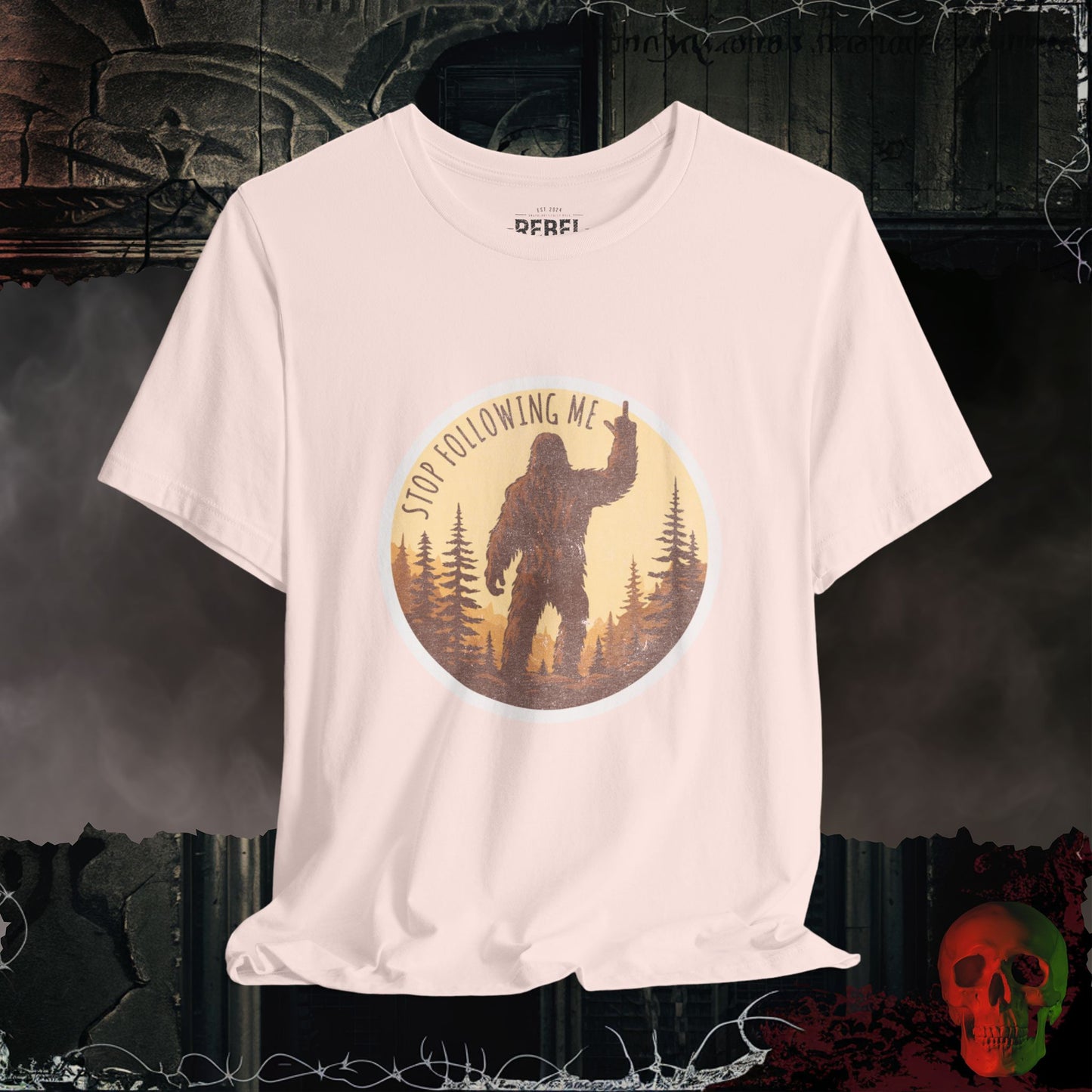 T-Shirt Soft Pink / S Stop Following Me – Bigfoot Tee