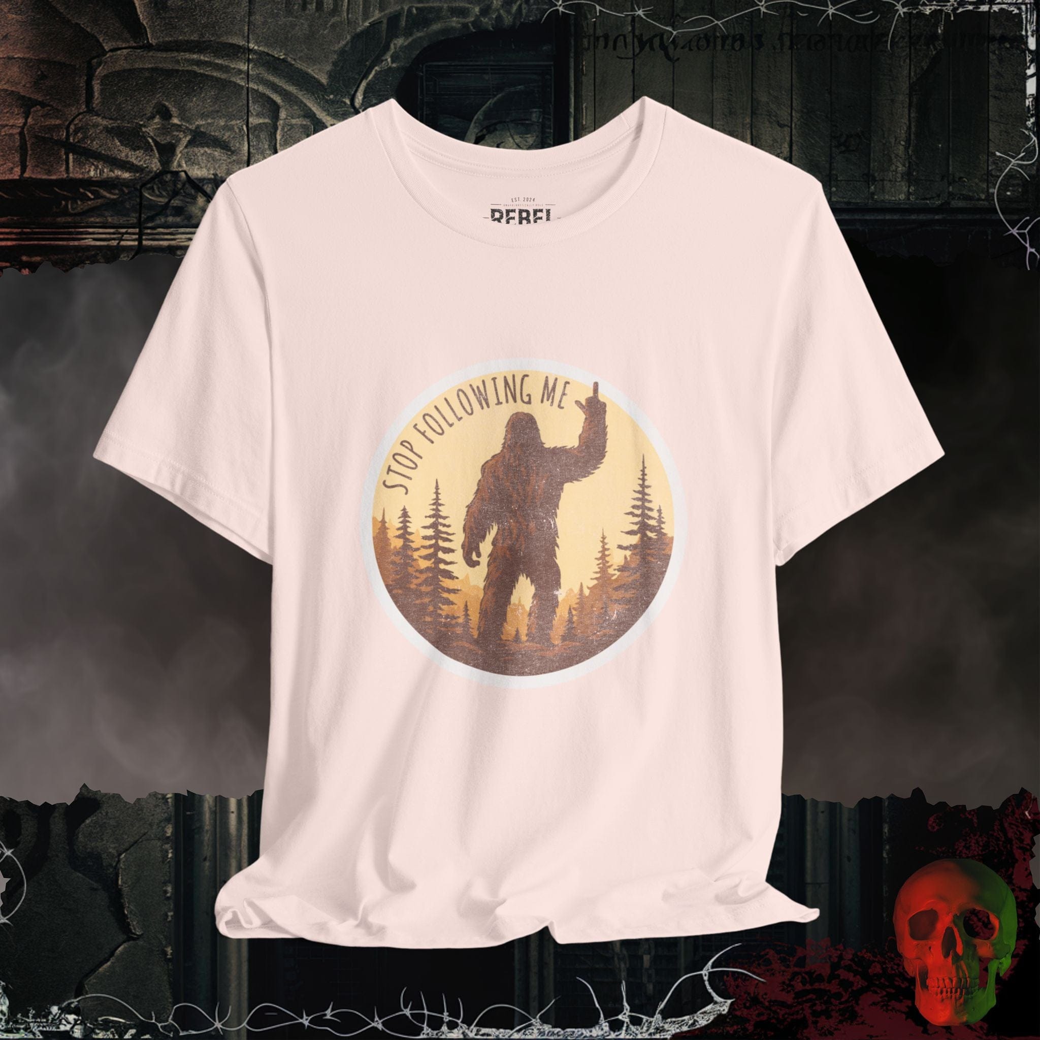 T-Shirt Soft Pink / S Stop Following Me – Bigfoot Tee