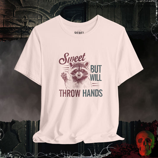 T-Shirt Soft Pink / S Sweet but Throwing Hands Tee