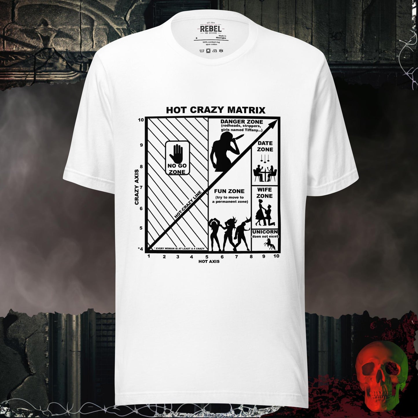 T-Shirt White / S Hot Crazy Matrix Tee
