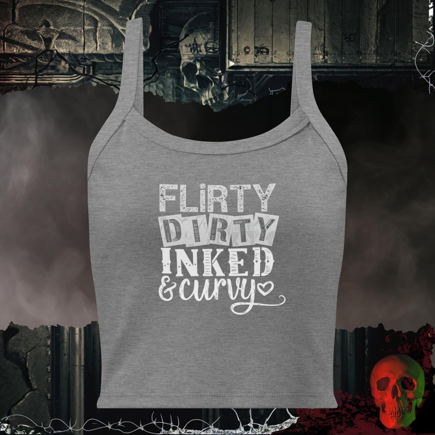 Tanks Athletic Heather / XS Flirty, Dirty, Inked and Curvy Crop Tank