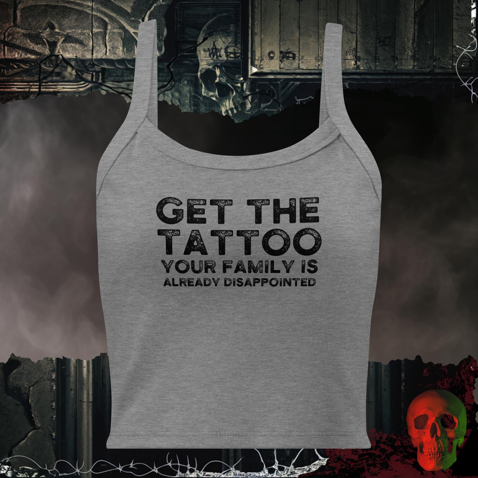 Tanks Athletic Heather / XS Get the Tattoo Crop Tank | Rebel Ink Designs