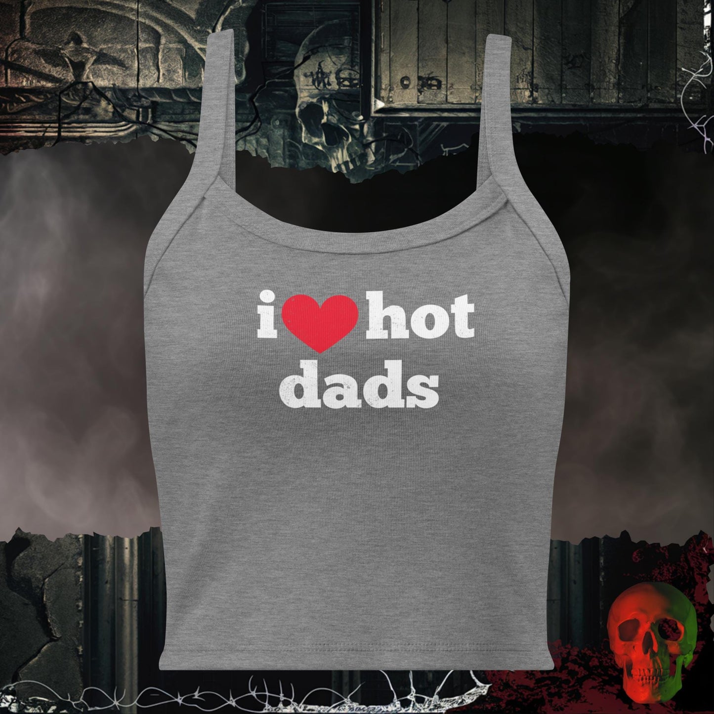 Tanks Athletic Heather / XS I ❤️ Hot Dads Crop Tank