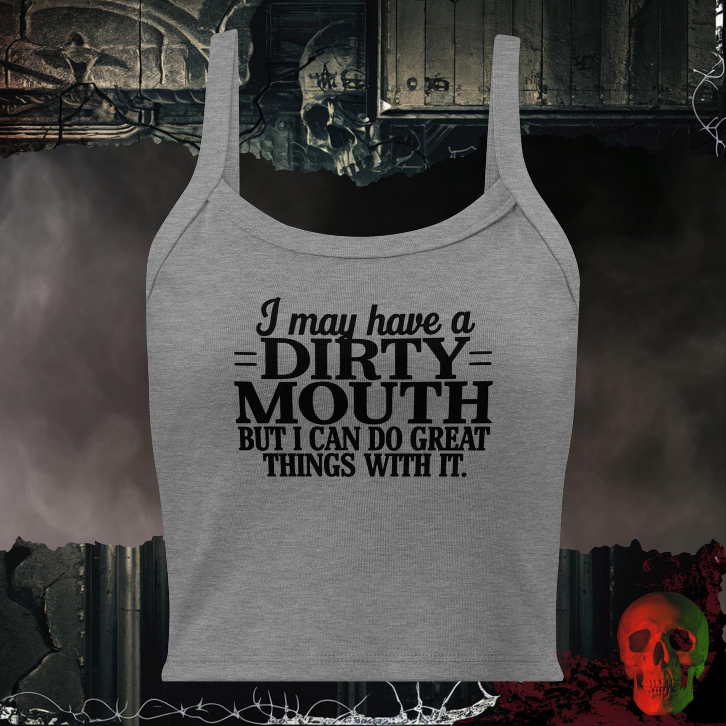 Tanks Athletic Heather / XS Your Dad Is My Cardio Crop Tank Bold Funny Statement