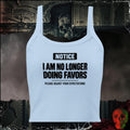 Tanks Solid Baby Blue Blend / XS I Am No Longer Doing Favors Women's Crop Tank | Rebel Ink Designs