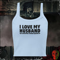 Tanks Solid Baby Blue Blend / XS I Love My Husband But Sometimes I Wanna Square Up Women's Crop Tank | Rebel Ink Designs