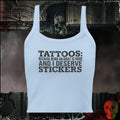 Tanks Solid Baby Blue Blend / XS TATTOOS ARE STICKERS Crop Tank | Rebel Ink Designs