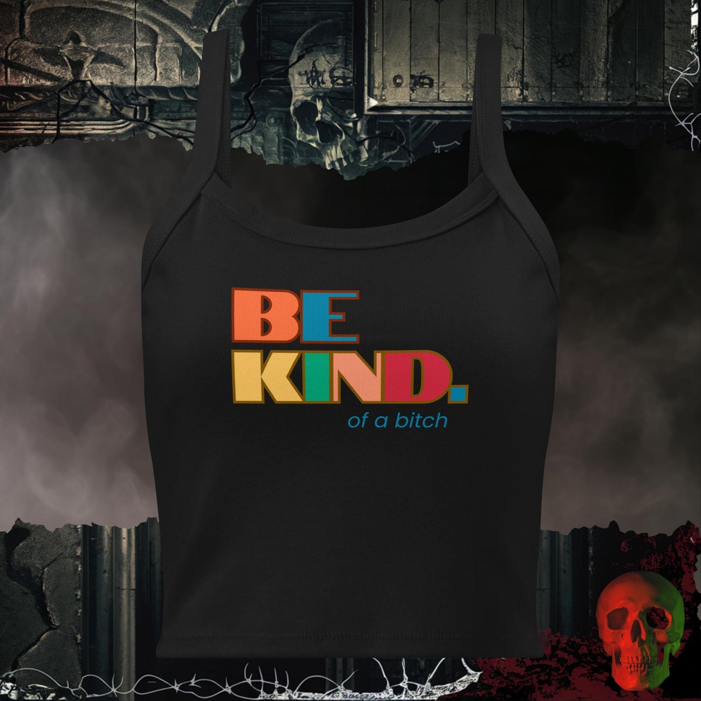 Tanks Solid Black Blend / XS Be Kind of a Bitch Ladies Crop Tank