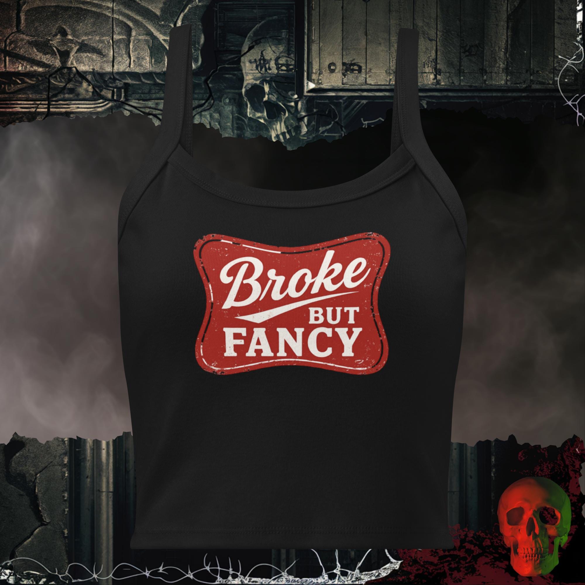 Tanks Solid Black Blend / XS Broke but Fancy Crop Tank