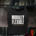 Tanks Solid Black Blend / XS Morally Flexible Crop Tank Bold Funny Statement Top