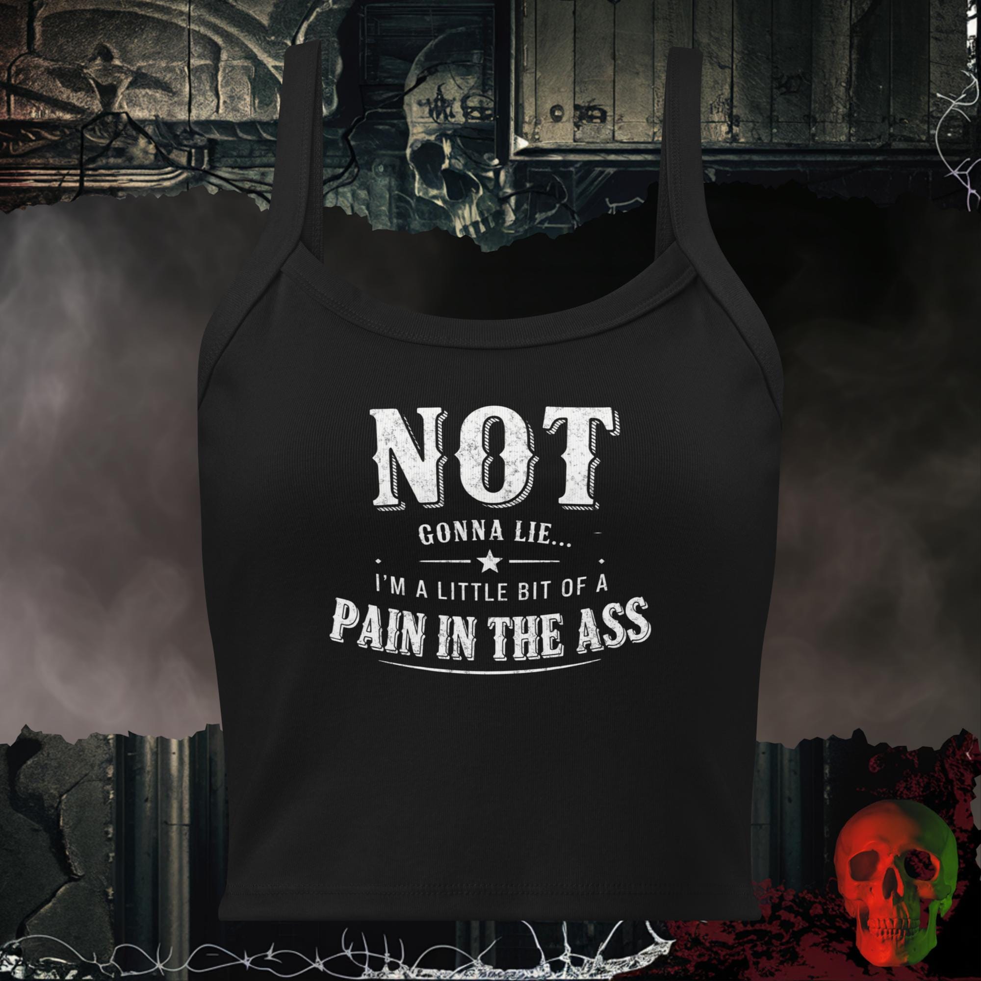 Tanks Solid Black Blend / XS Not Gonna Lie Ladies Crop Tank | Rebel Ink Designs
