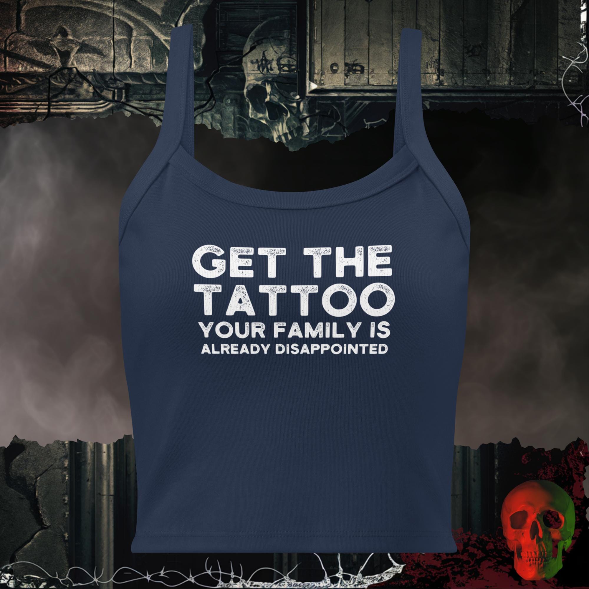 Tanks Solid Navy Blend / XS Get the Tattoo Crop Tank | Rebel Ink Designs