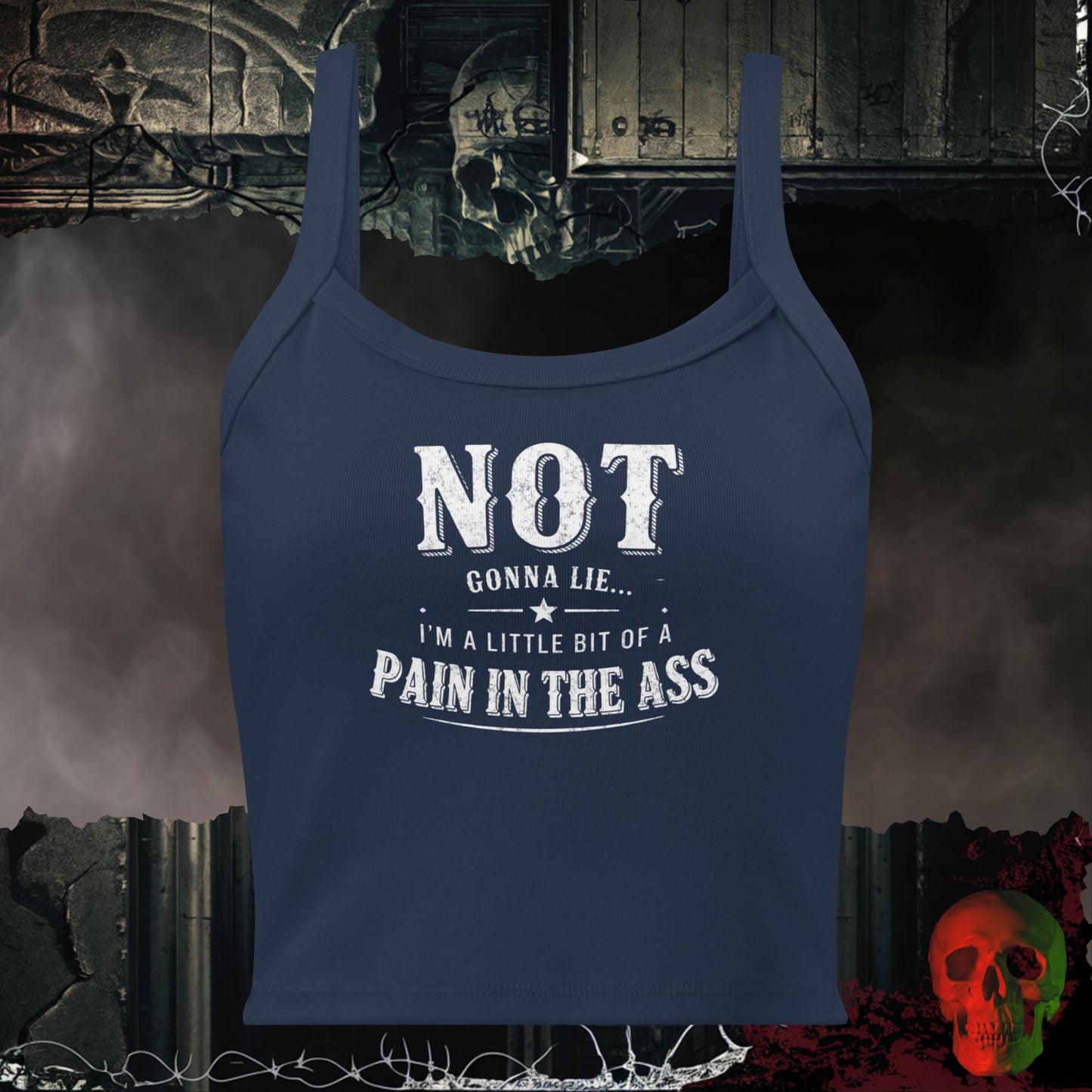 Tanks Solid Navy Blend / XS Not Gonna Lie Ladies Crop Tank