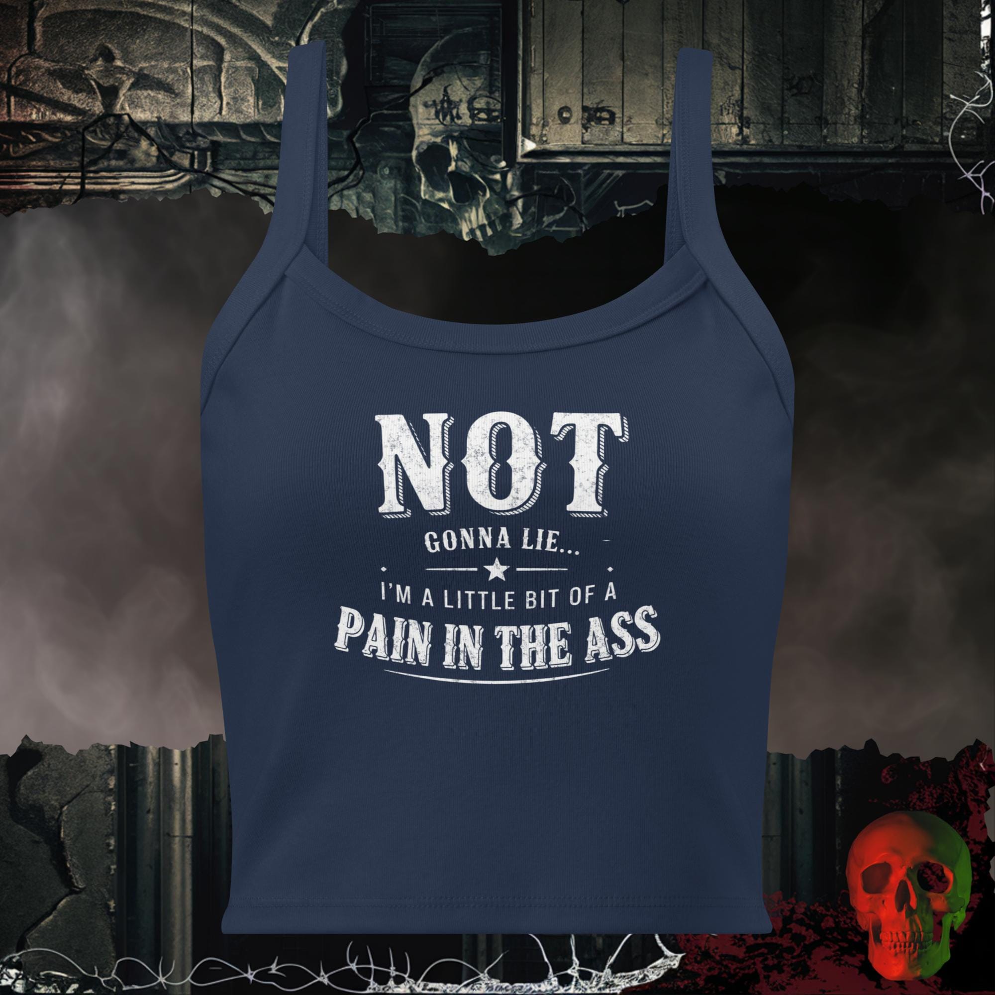 Tanks Solid Navy Blend / XS Not Gonna Lie Ladies Crop Tank | Rebel Ink Designs