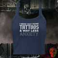 Tanks Solid Navy Blend / XS Way More Tattoos Crop Tank