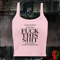 Tanks Solid Pink Blend / XS A Wise Woman Once Said Fuck This Shit & She Lived Happily Ever After Women's Crop Tank | Rebel Ink Designs