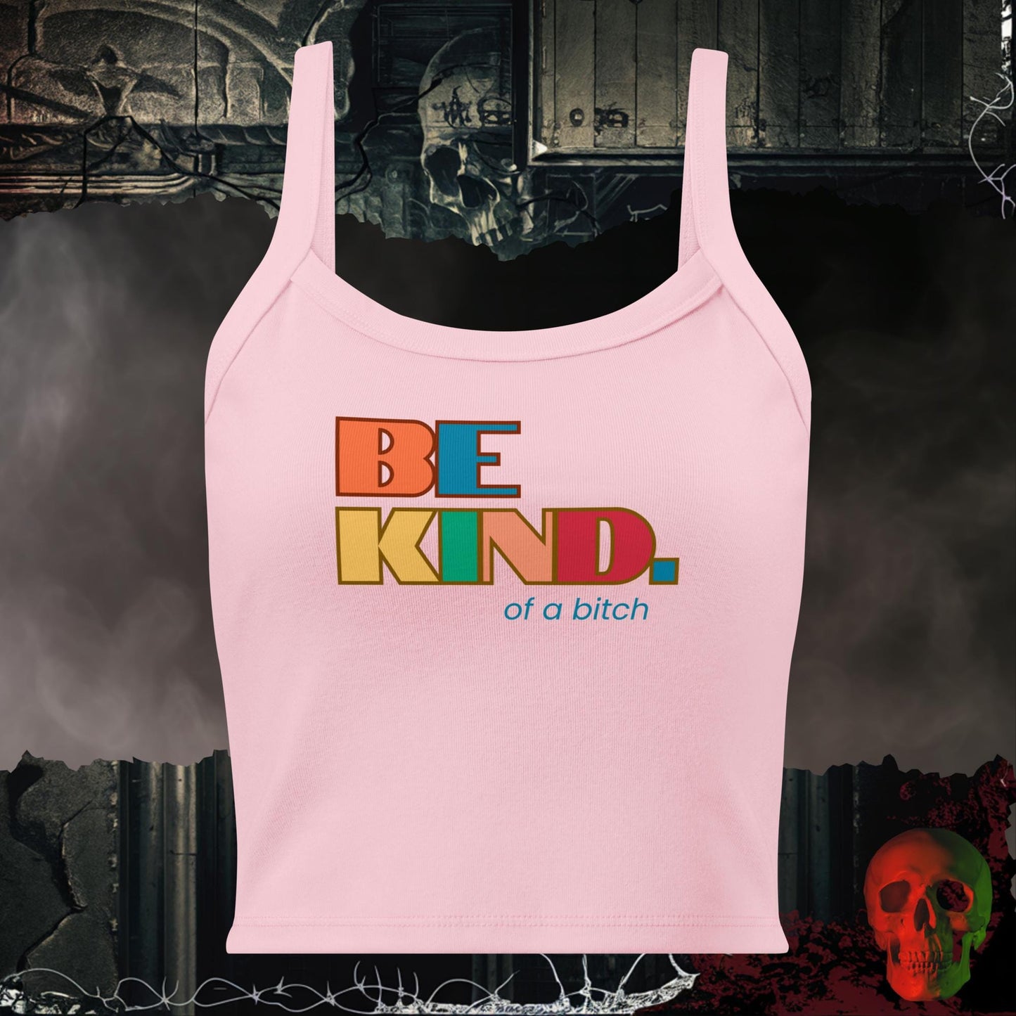 Tanks Solid Pink Blend / XS Be Kind of a Bitch Ladies Crop Tank