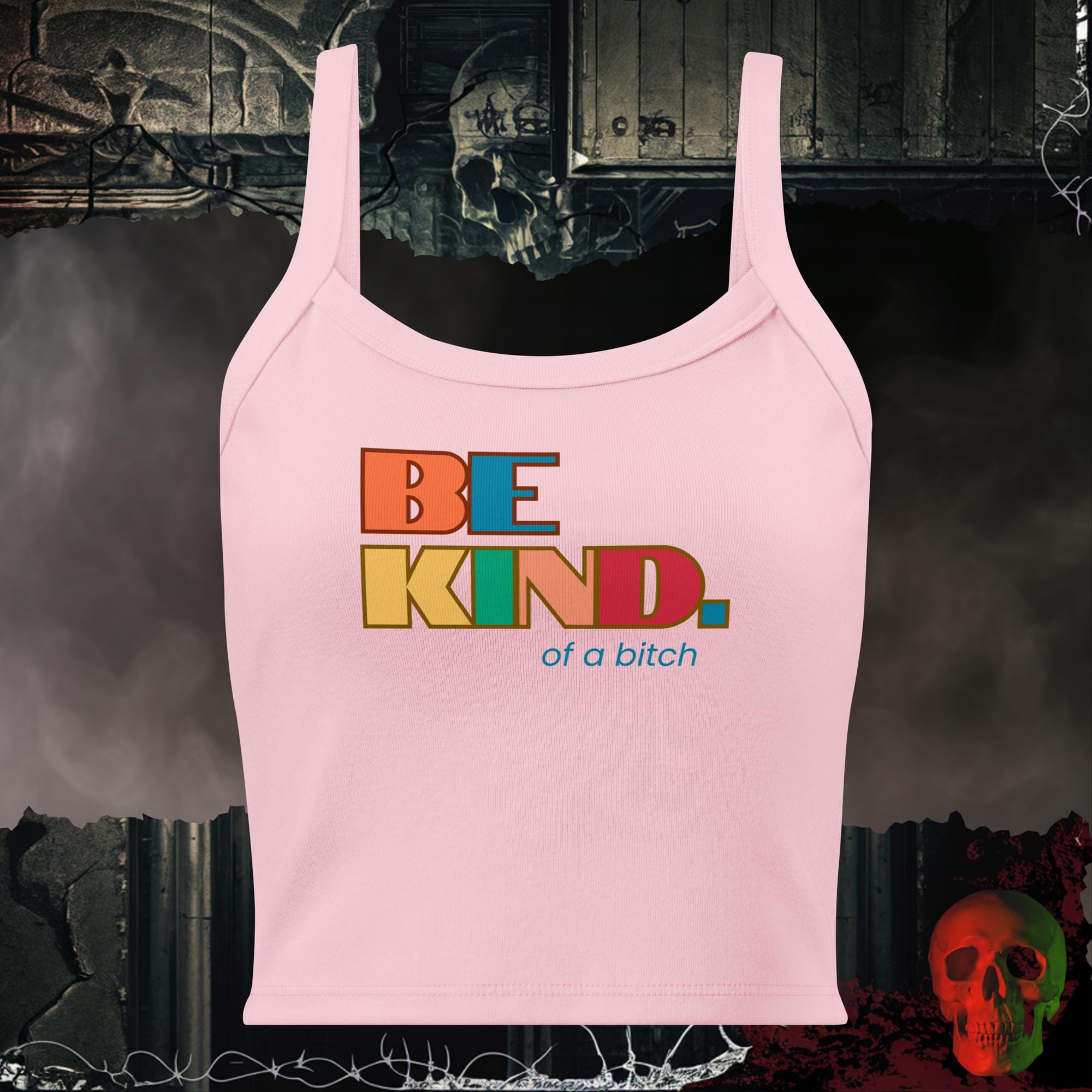 Tanks Solid Pink Blend / XS Be Kind of a Bitch Ladies Crop Tank