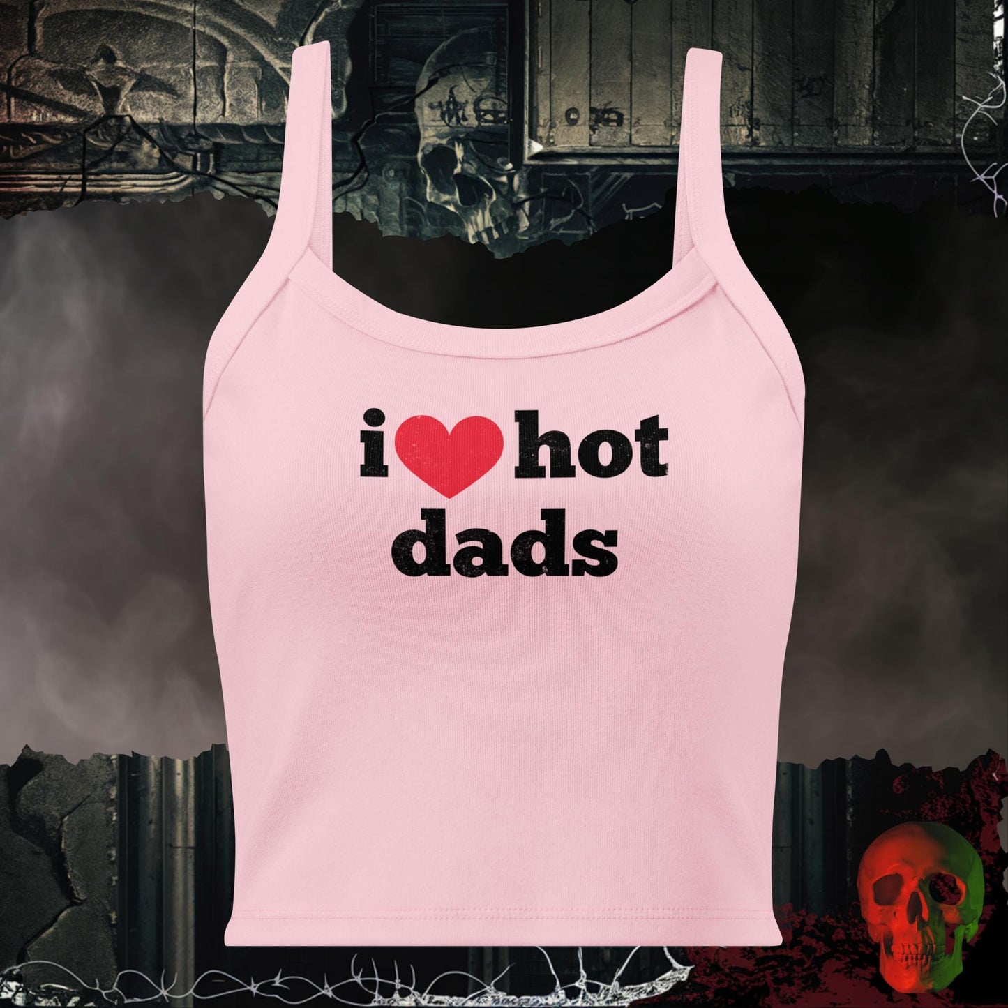 Tanks Solid Pink Blend / XS I ❤️ Hot Dads Crop Tank