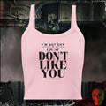 Tanks Solid Pink Blend / XS I'm Not Shy I Just Don't Like You Women's Crop Tank | Rebel Ink Designs