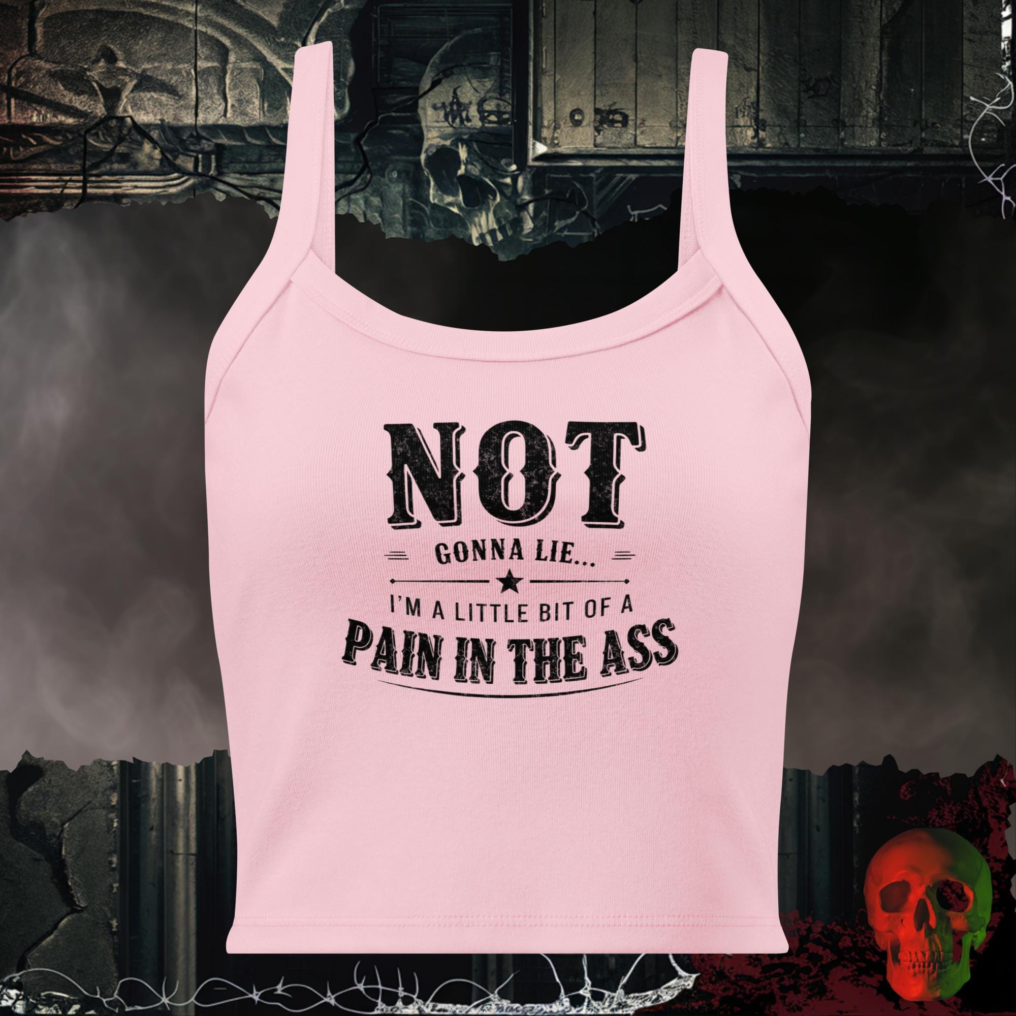 Tanks Solid Pink Blend / XS Not Gonna Lie Ladies Crop Tank | Rebel Ink Designs