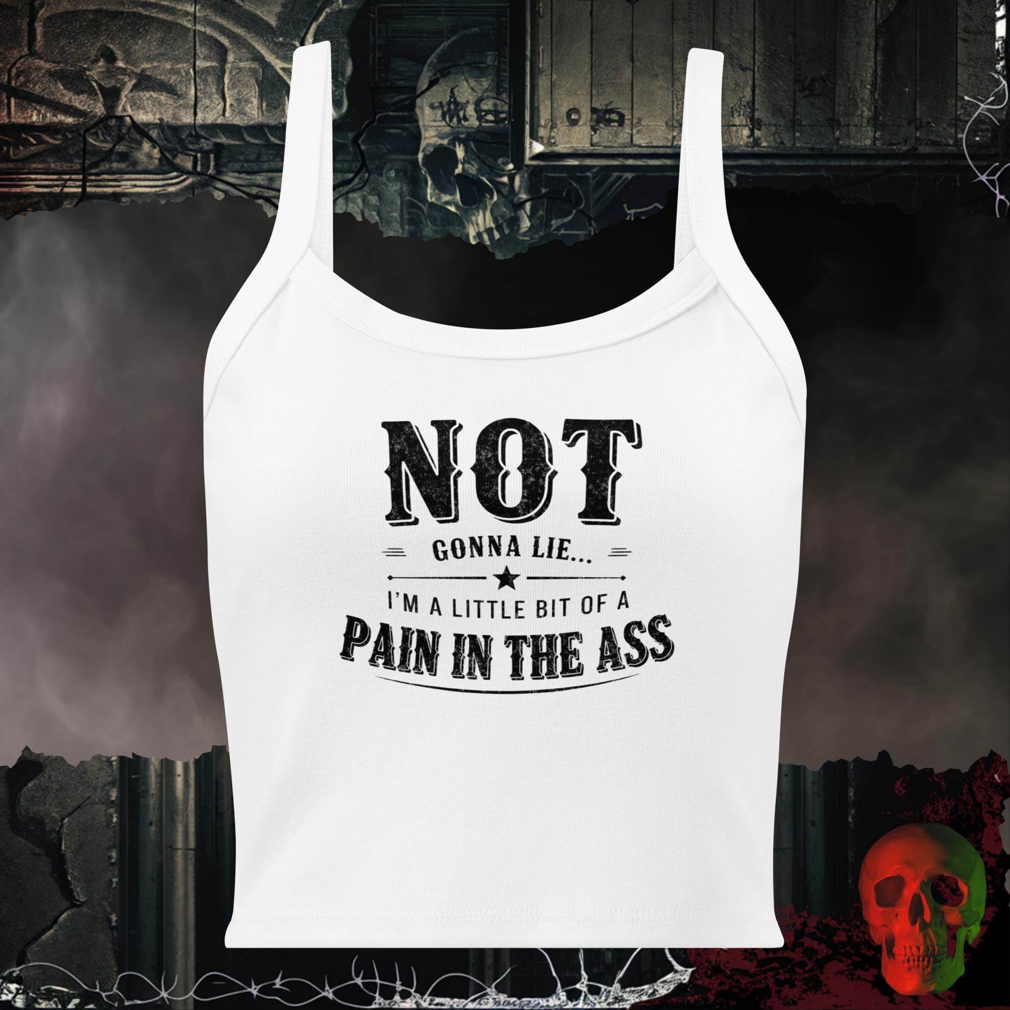 Tanks Solid White Blend / XS Not Gonna Lie Ladies Crop Tank | Rebel Ink Designs