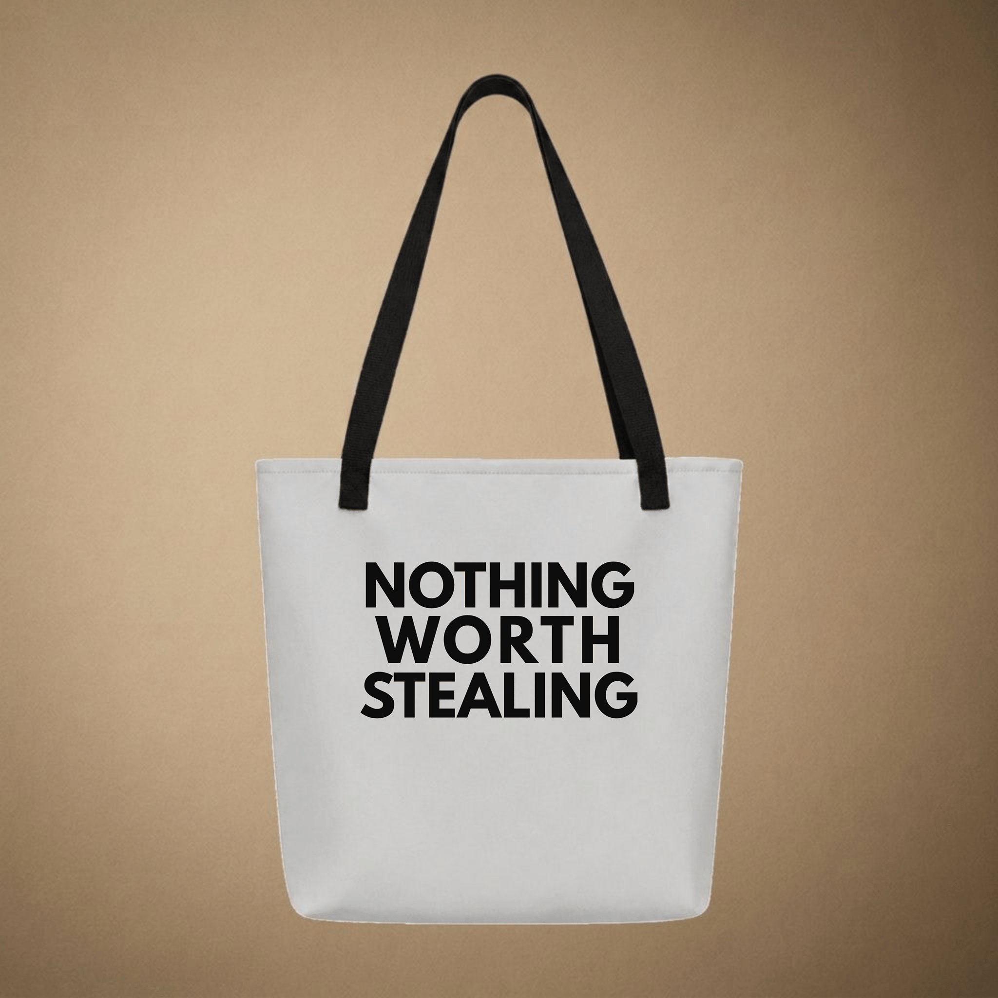 Tote Bag - Whisper Gray Nothing Worth Stealing Tote Bag -Whisper Gray | Rebel Ink Designs