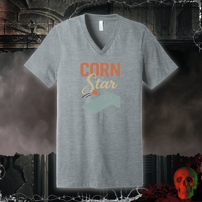V-neck Athletic Heather / S Corn Star V-Neck Tee