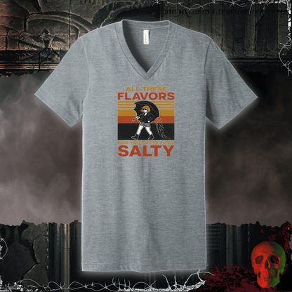 V-neck Athletic Heather / S You Are So Salty V-Neck Tee