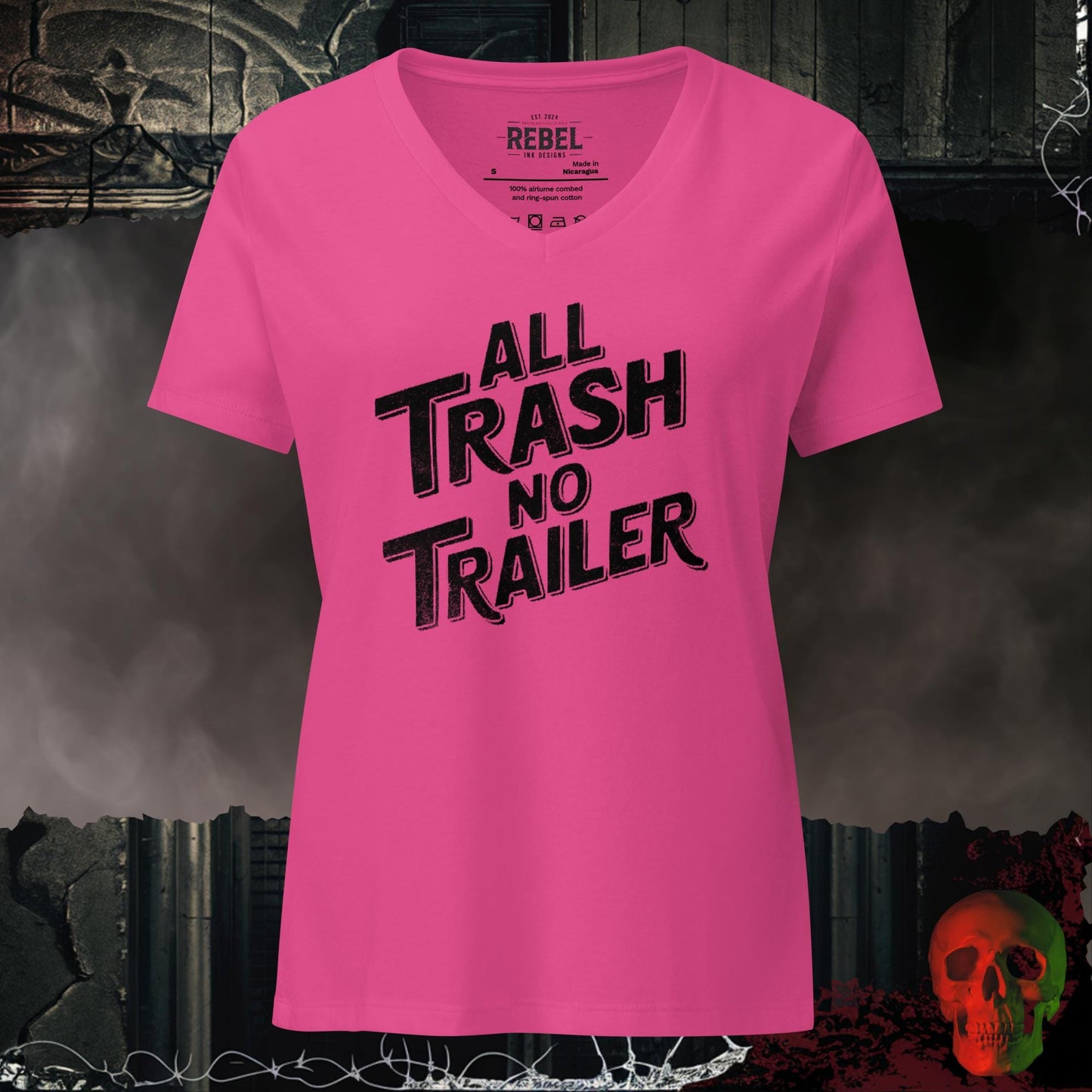 V-Neck Berry / S All Trash No Trailer Relaxed V-Neck
