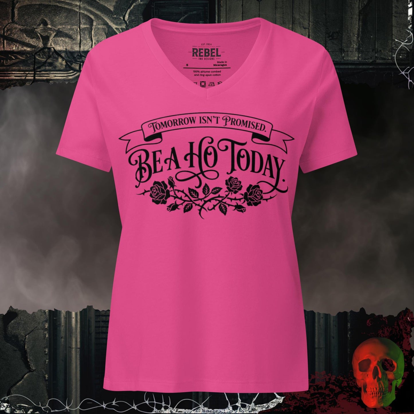 V-Neck Berry / S Be a Ho Today Relaxed V-Neck