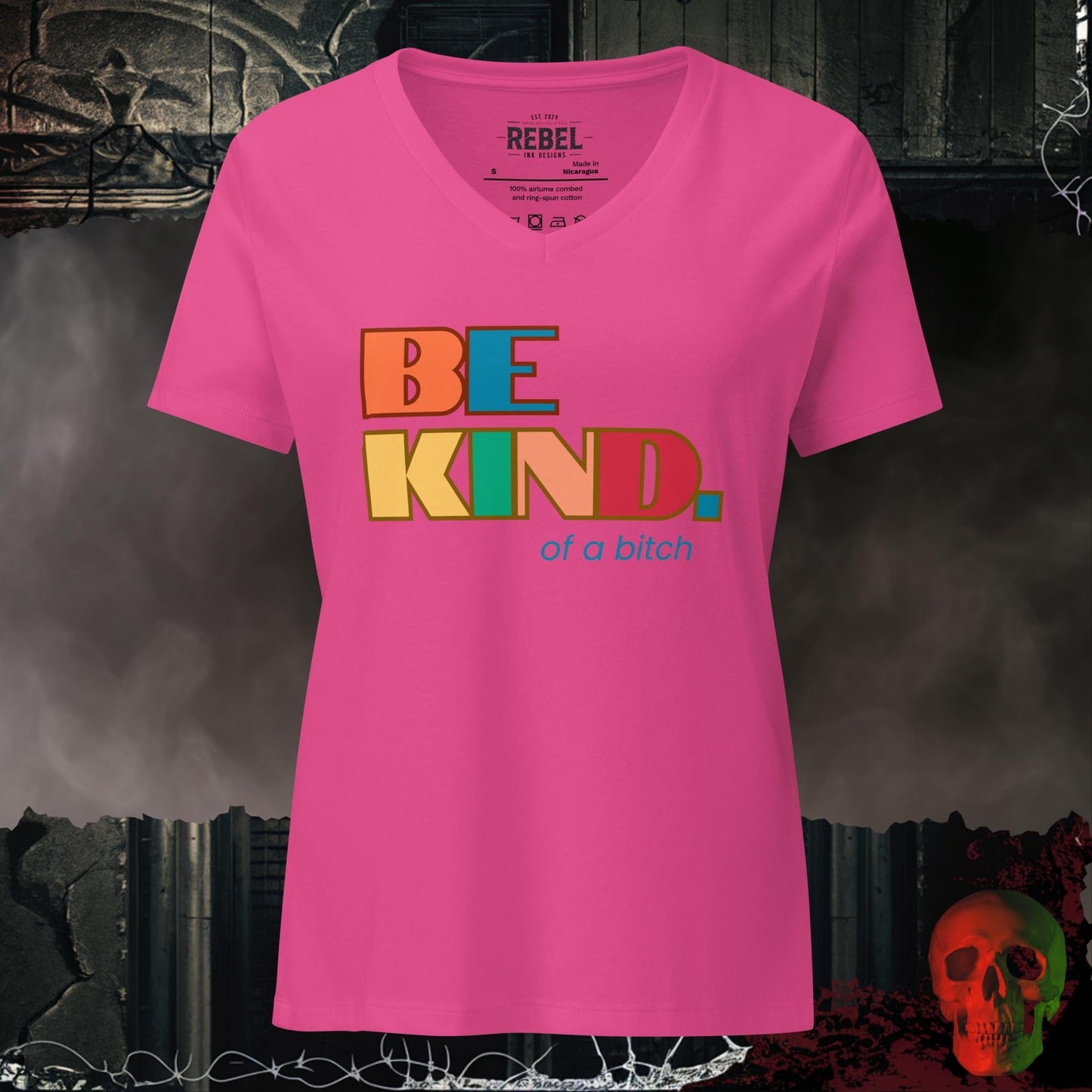 V-Neck Berry / S Be Kind... of a B!tch Relaxed V-Neck