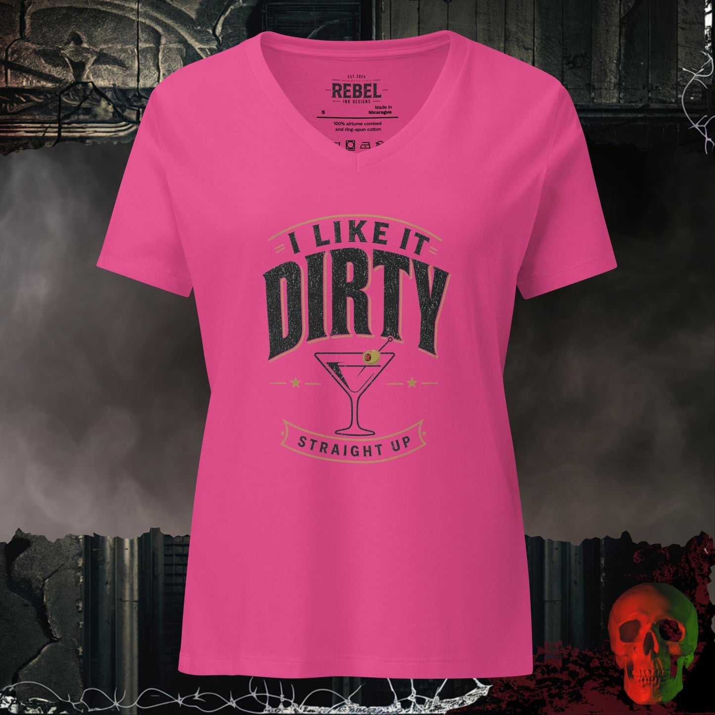 V-Neck Berry / S I Like it Dirty Relaxed V-Neck