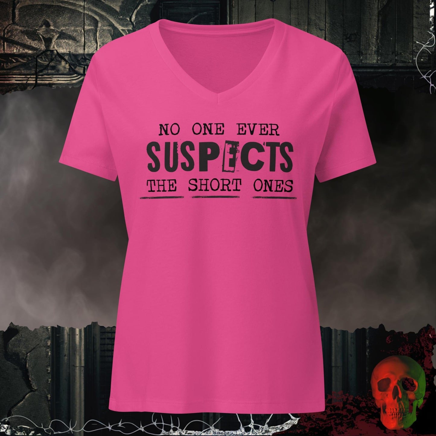 V-Neck Berry / S No One Suspects Women's Relaxed V-Neck