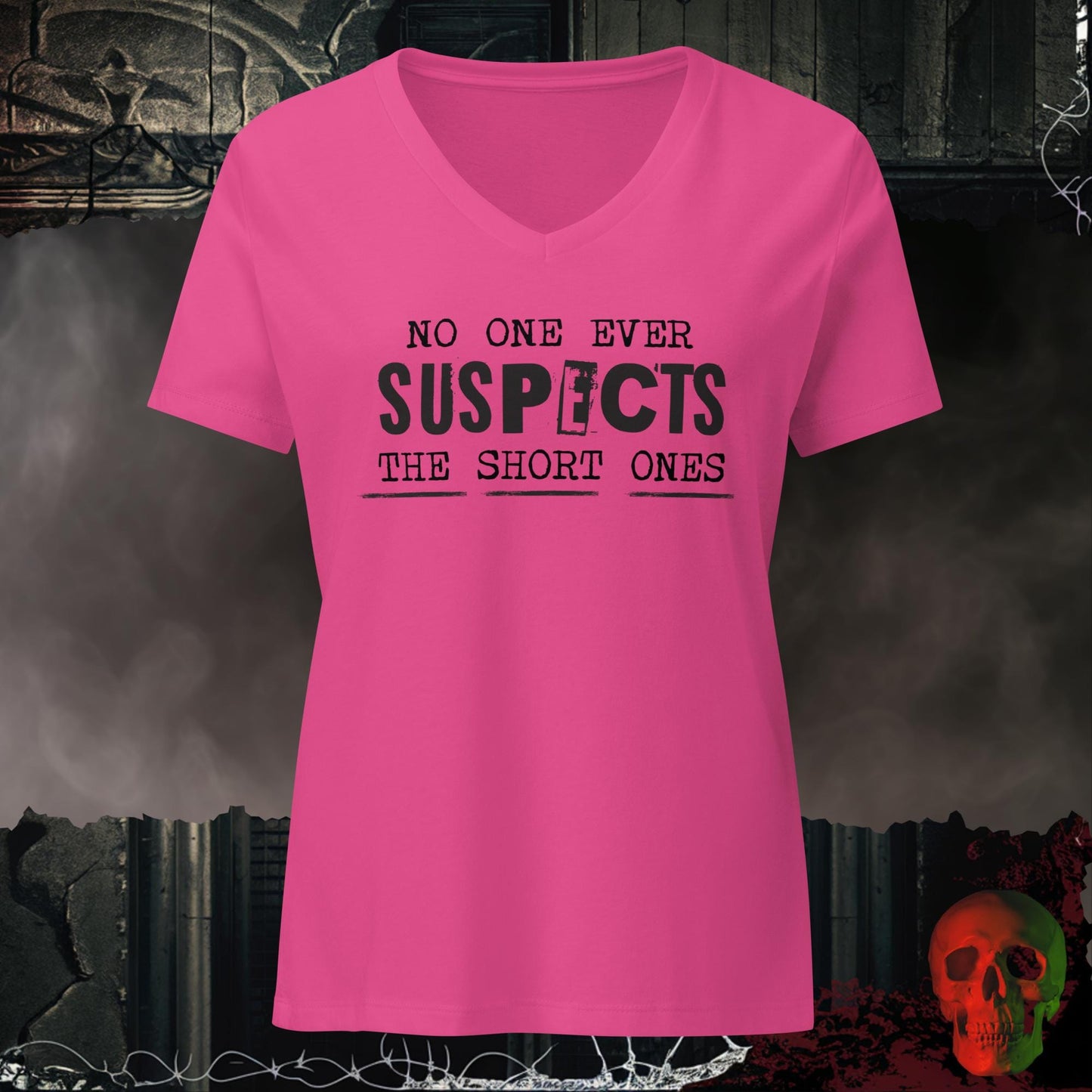 V-Neck Berry / S No One Suspects Women's Relaxed V-Neck