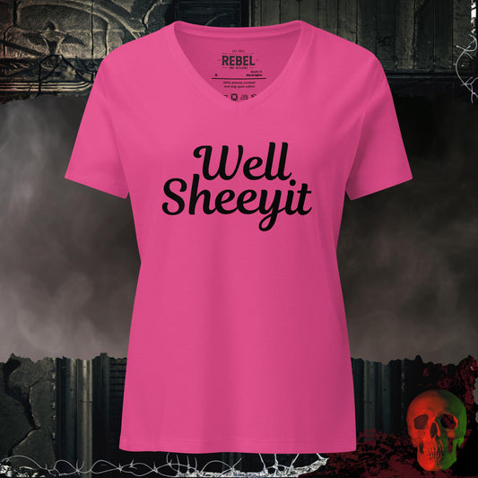 V-Neck Berry / S Well Sheeyit Relaxed V-Neck