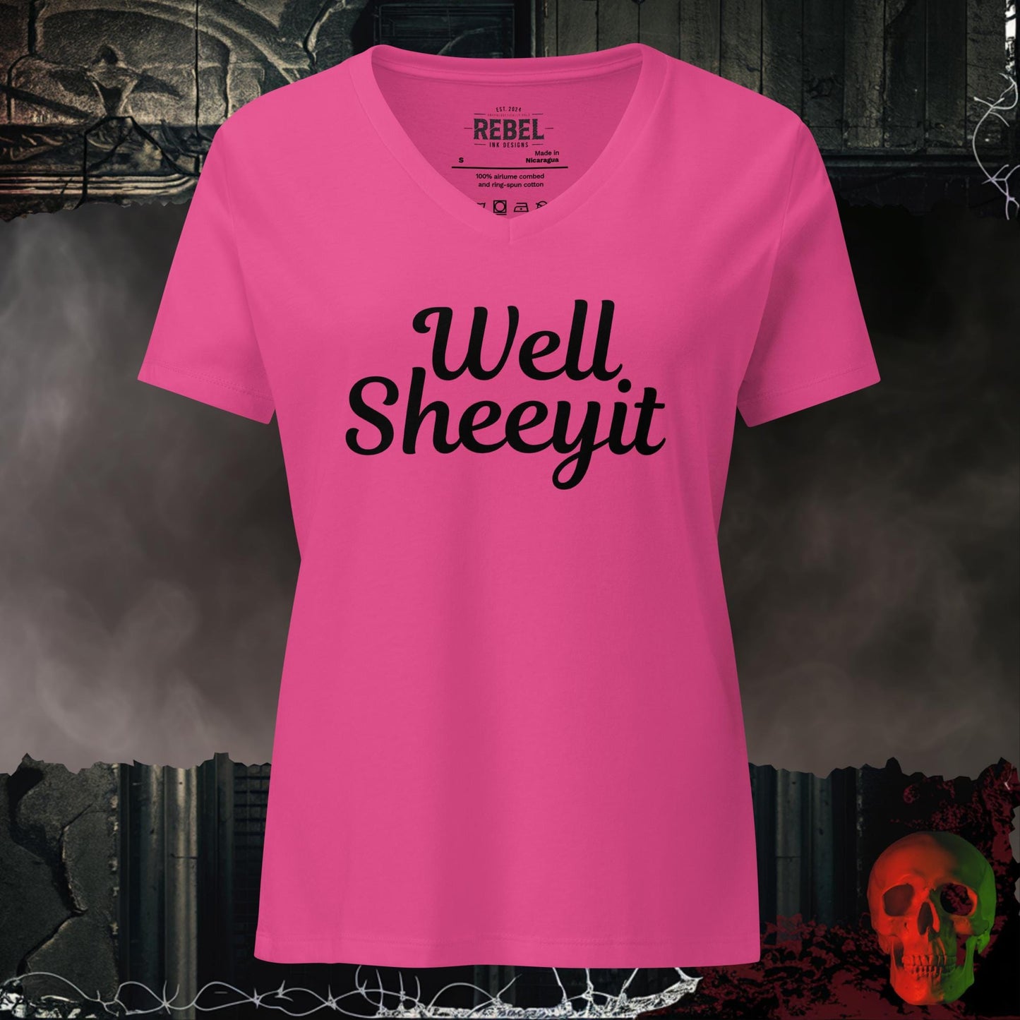 V-Neck Berry / S Well Sheeyit Relaxed V-Neck