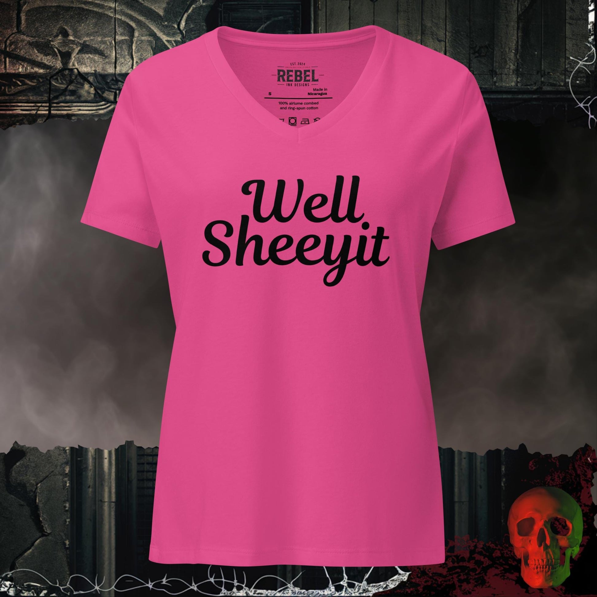 V-Neck Berry / S Well Sheeyit Relaxed V-Neck