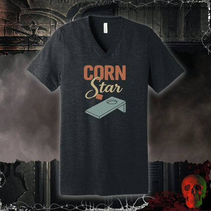 V-neck Dark Grey Heather / S Corn Star V-Neck Tee