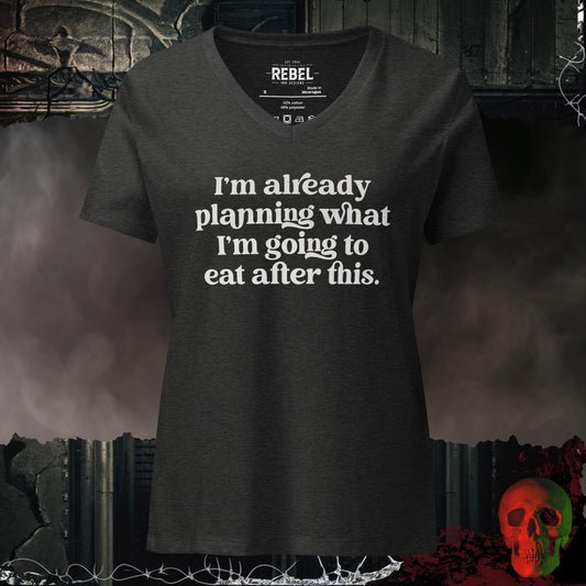 V-Neck Dark Grey Heather / S Food Noise Activated Relaxed V-Neck