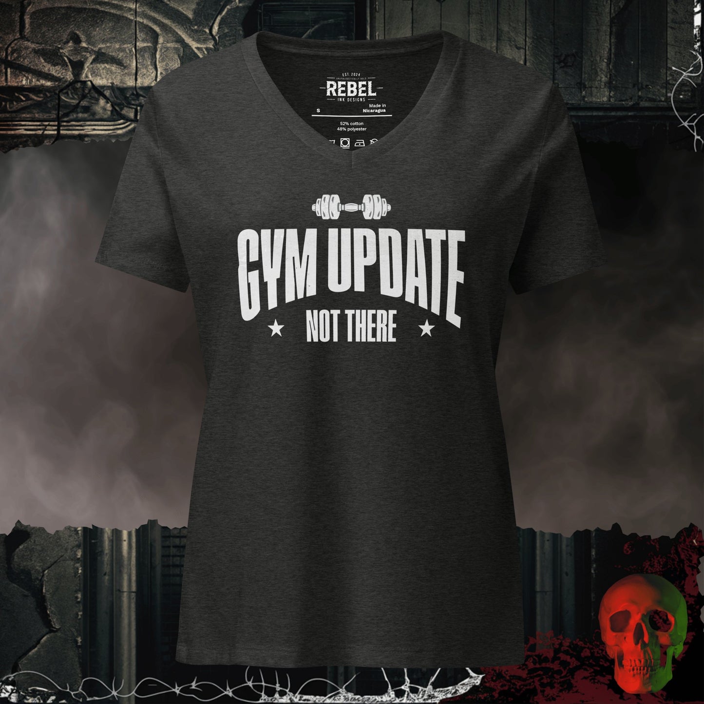 V-Neck Dark Grey Heather / S Gym Update Relaxed V-Neck