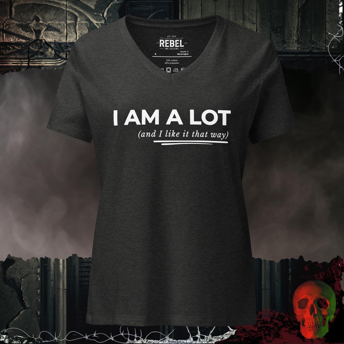 V-Neck Dark Grey Heather / S I am a Lot Relaxed V-Neck