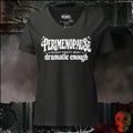 V-Neck Dark Grey Heather / S Perimenopause, Because Puberty Wasn't Dramatic Enough Women's V-Neck Tee | Rebel Ink Designs