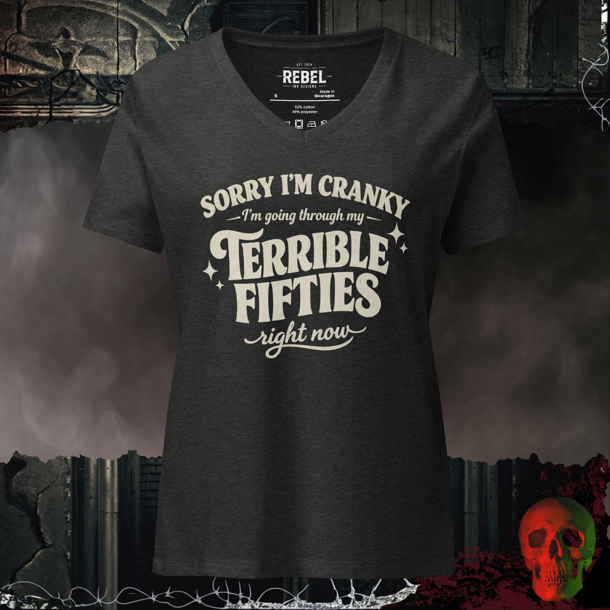 V-Neck Dark Grey Heather / S Terrible Fifties Relaxed V-Neck
