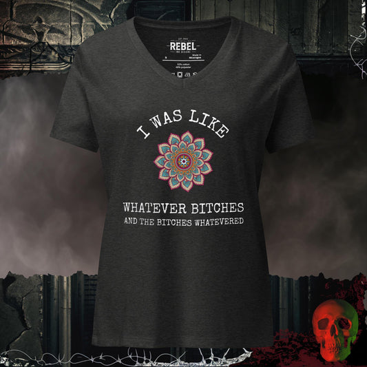 V-Neck Dark Grey Heather / S Whatever Bitches Relaxed V-Neck