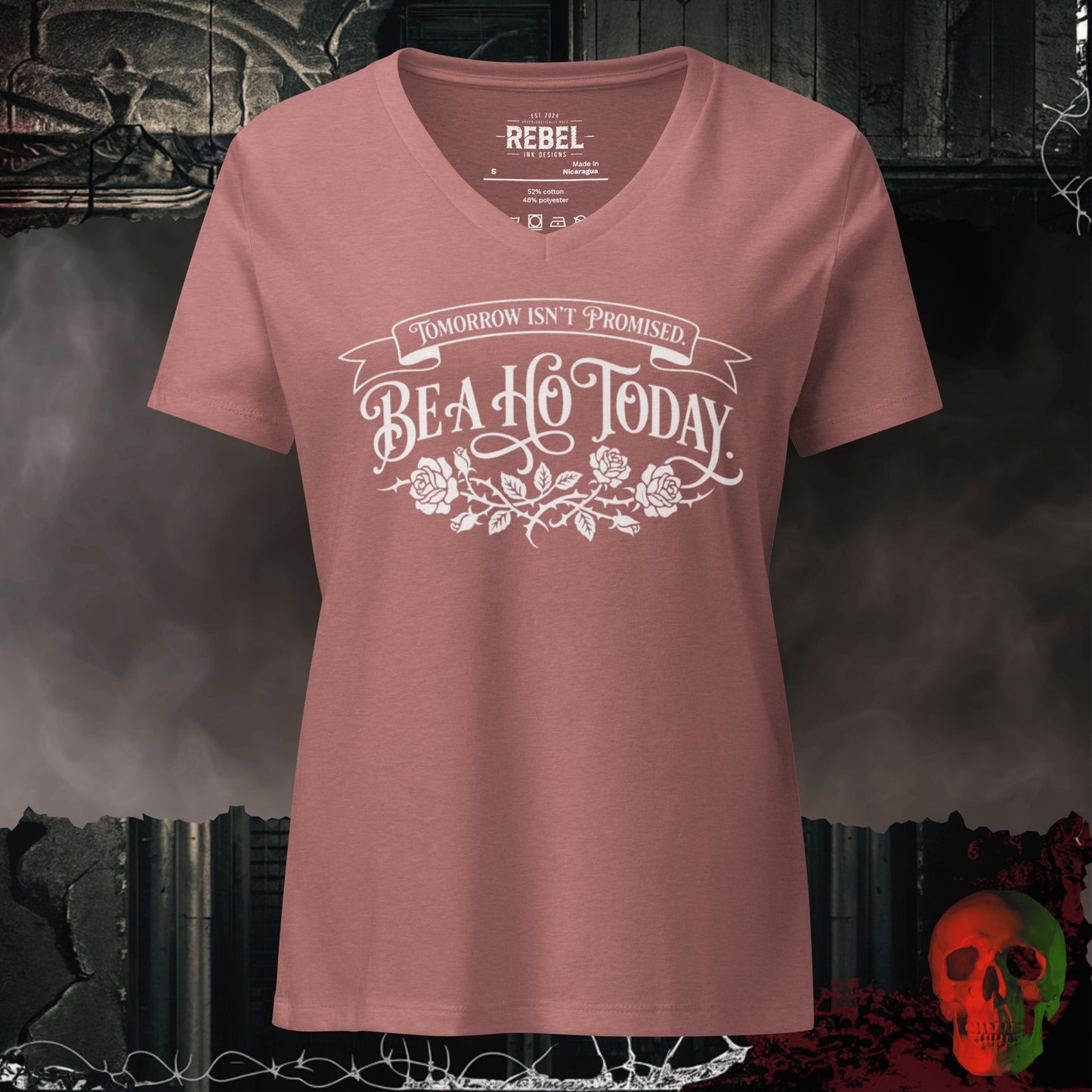 V-Neck Heather Mauve / S Be a Ho Today Relaxed V-Neck