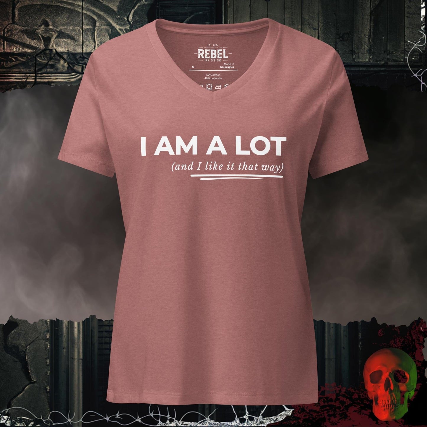 V-Neck Heather Mauve / S I am a Lot Relaxed V-Neck