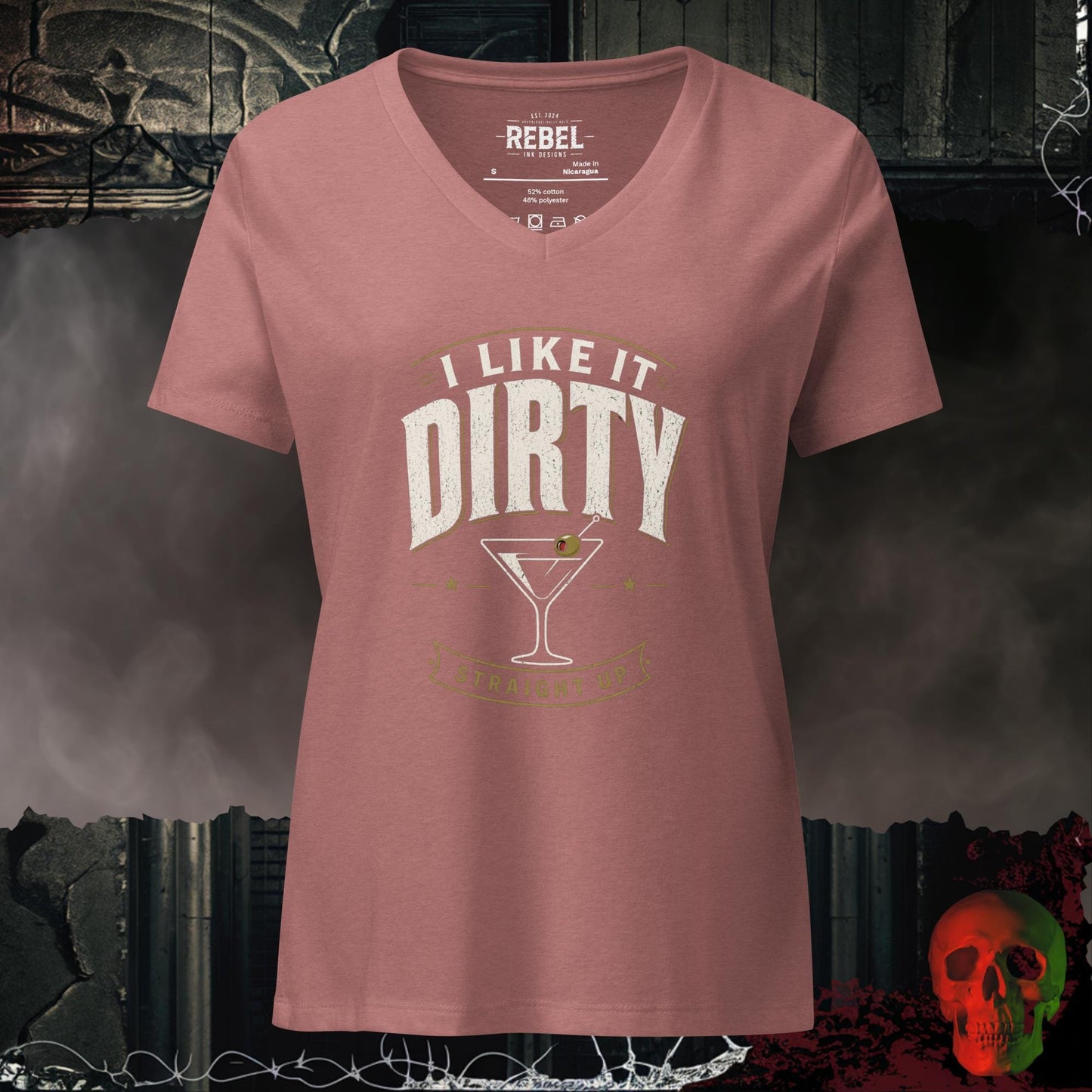 V-Neck Heather Mauve / S I Like it Dirty Relaxed V-Neck