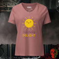 V-Neck Heather Mauve / S I'm a Real Delight Relaxed V-Neck