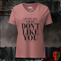 V-Neck Heather Mauve / S I'm Not Shy I Just Don't Like You Women's V-Neck Tee | Rebel Ink Designs